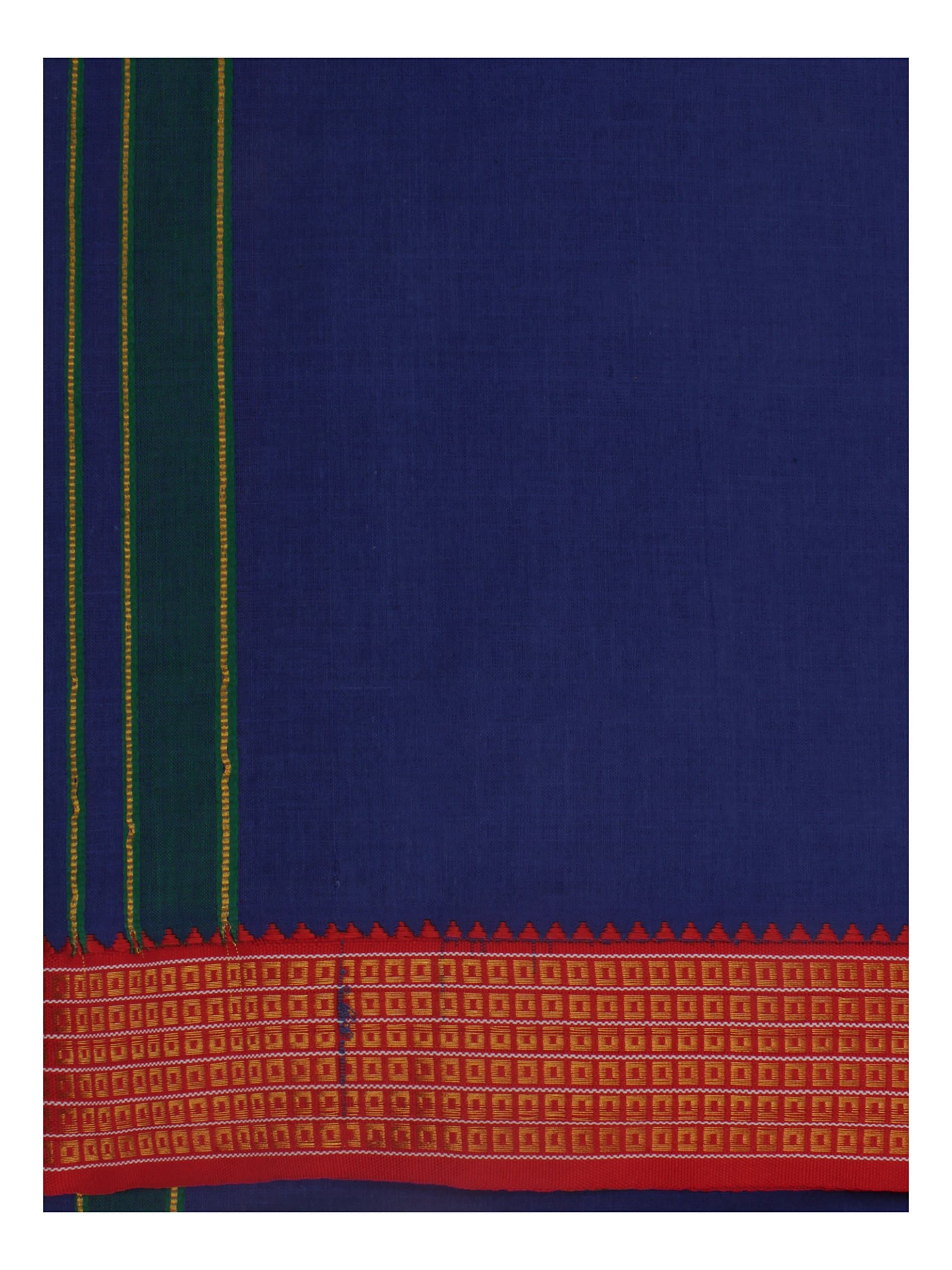 Premium Quality Men's Cotton Dhoti (Blue)