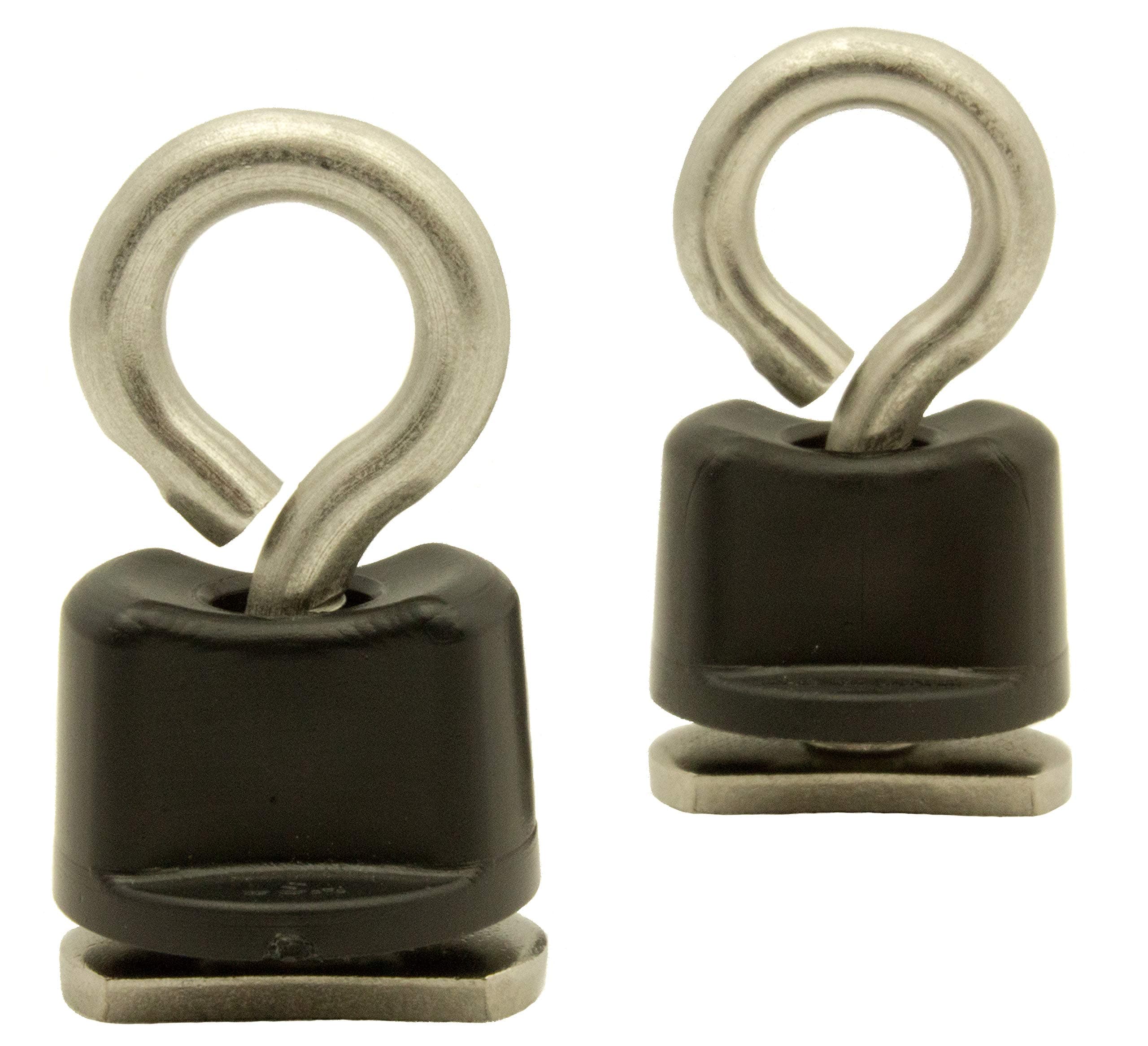 Track Mount Tie-Down Eyelets | 2 Pack Stainless Steel Anchoring Points | Fits GearTrac, MightyMounts & Most Kayak Tracks | Cooler & Crate Securing Hardware | Made in USA