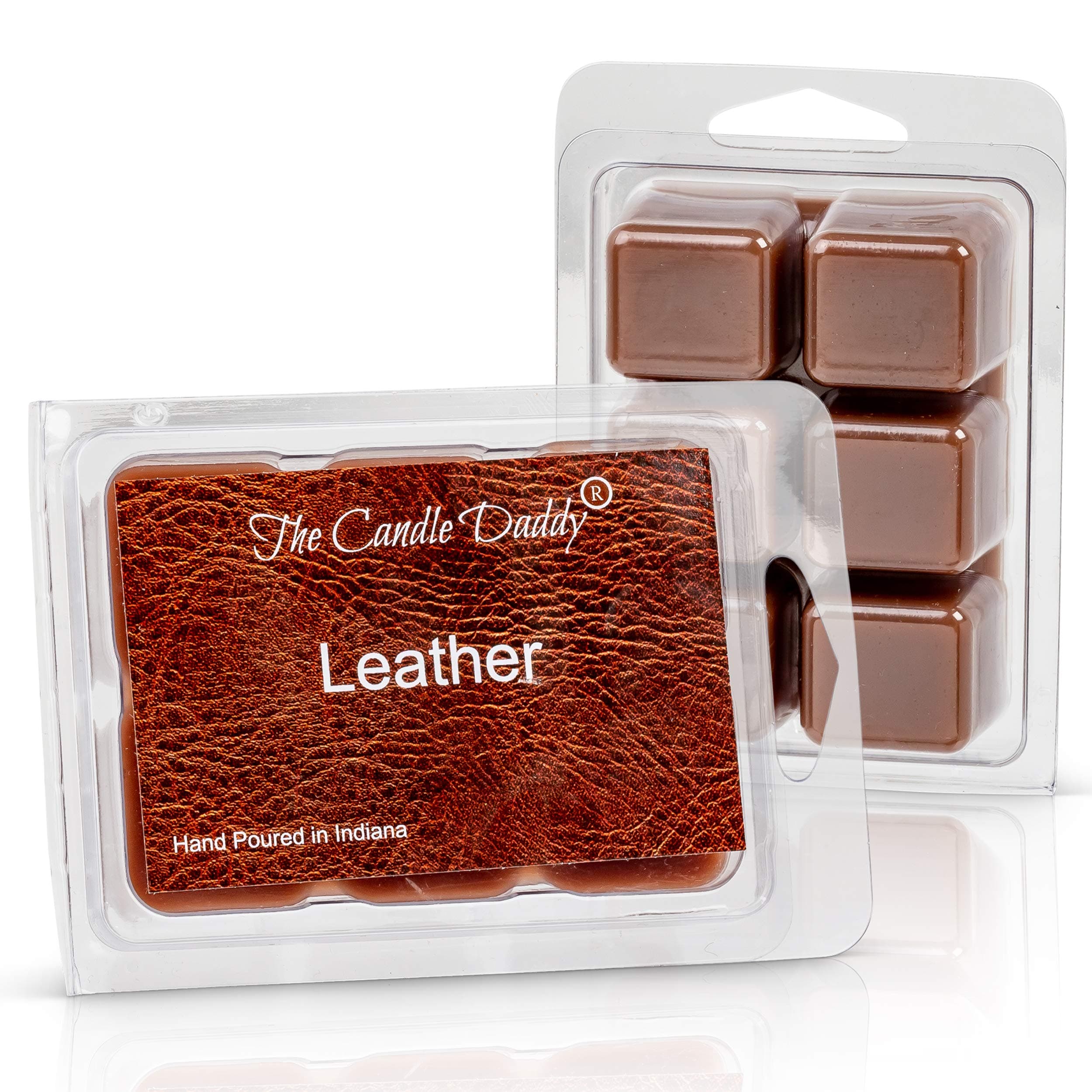 Leather Scented Melt- Maximum Scent Wax Cubes/Melts- 1 Pack -2 Ounces- 6 Cubes